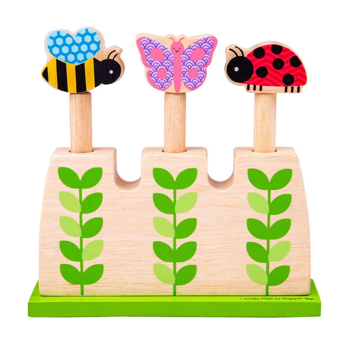 Bigjigs jardin en bois pop up up dieren