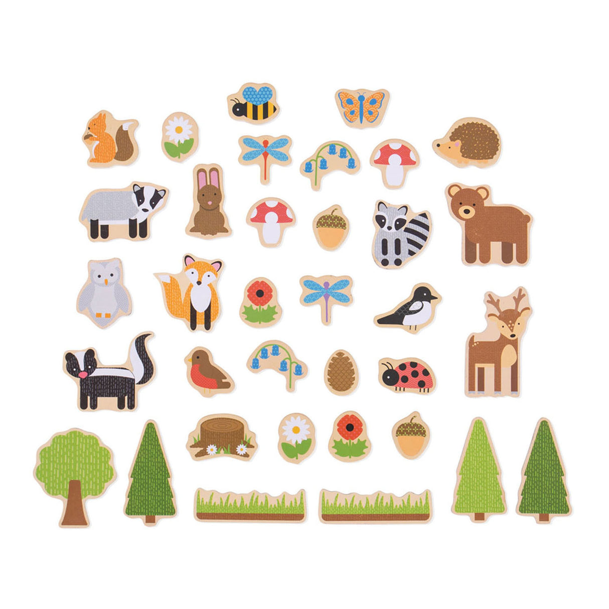 Bigjigs Wooden Magnets Forest, 35 ..