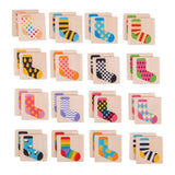 Bigjigs Wooden Memo Game Colored Socken, 32dlg.