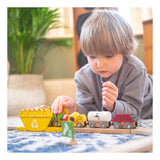 Bigjigs wooden train construction with load