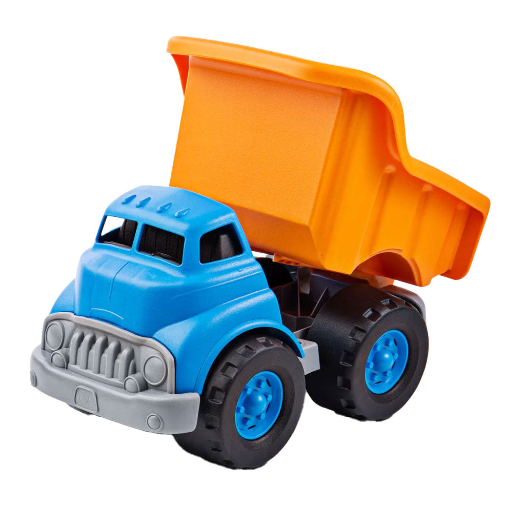 Jouets verts jouets verts kiepvrachtwagen bleu orange