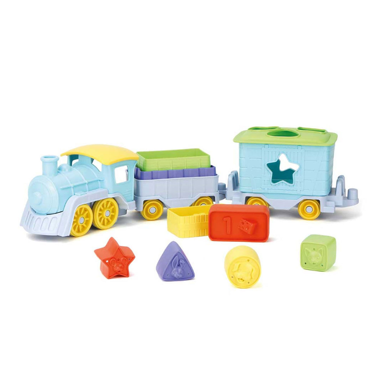 Green Toys Green Toys Green Toys Stapel and Sorted Train, 12DLG.