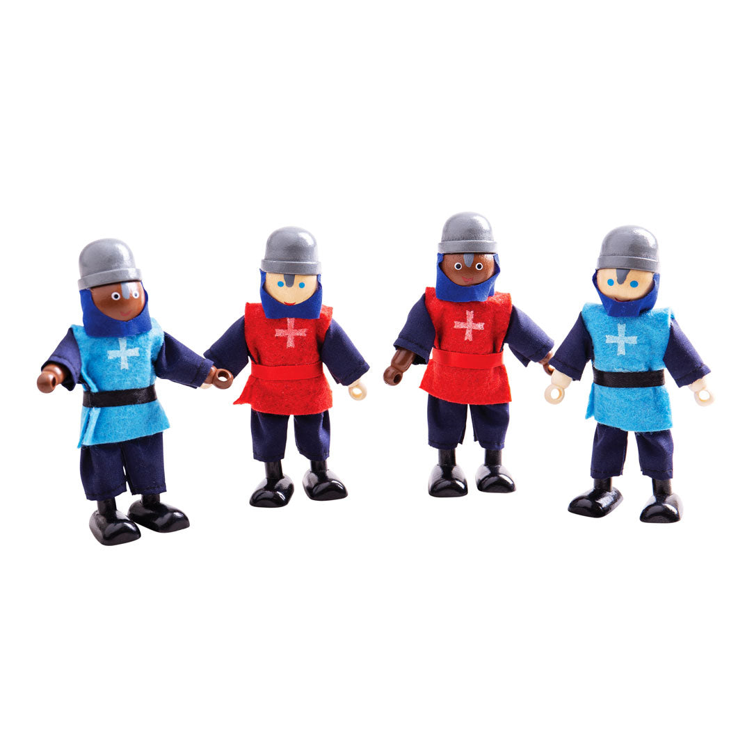 Bigjigs Wooden Medieval Knights, 4..