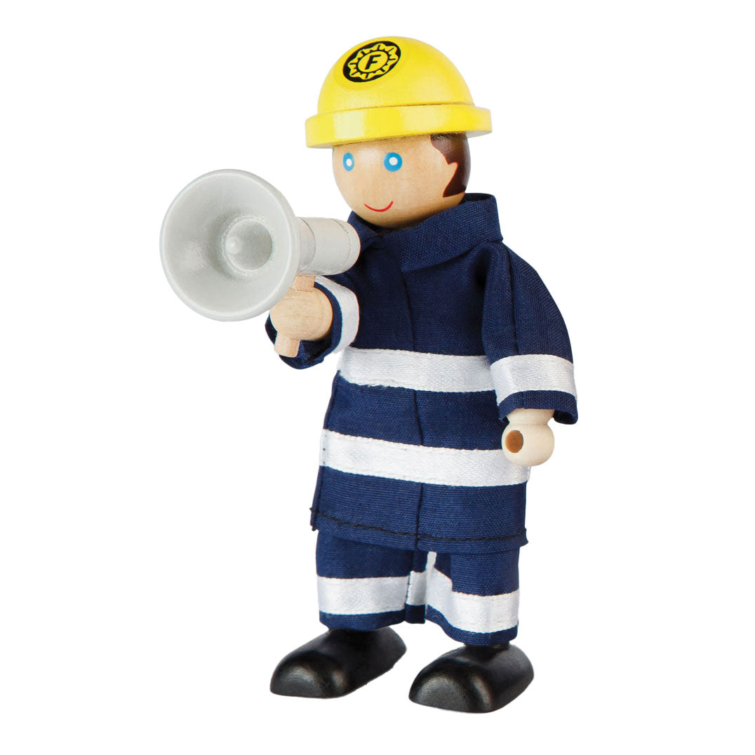 Tidlo Houten Dollhouse Dolls Firefighters, 4st.