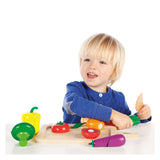 Tidlo wooden cutting vegetables play set, 20dlg.