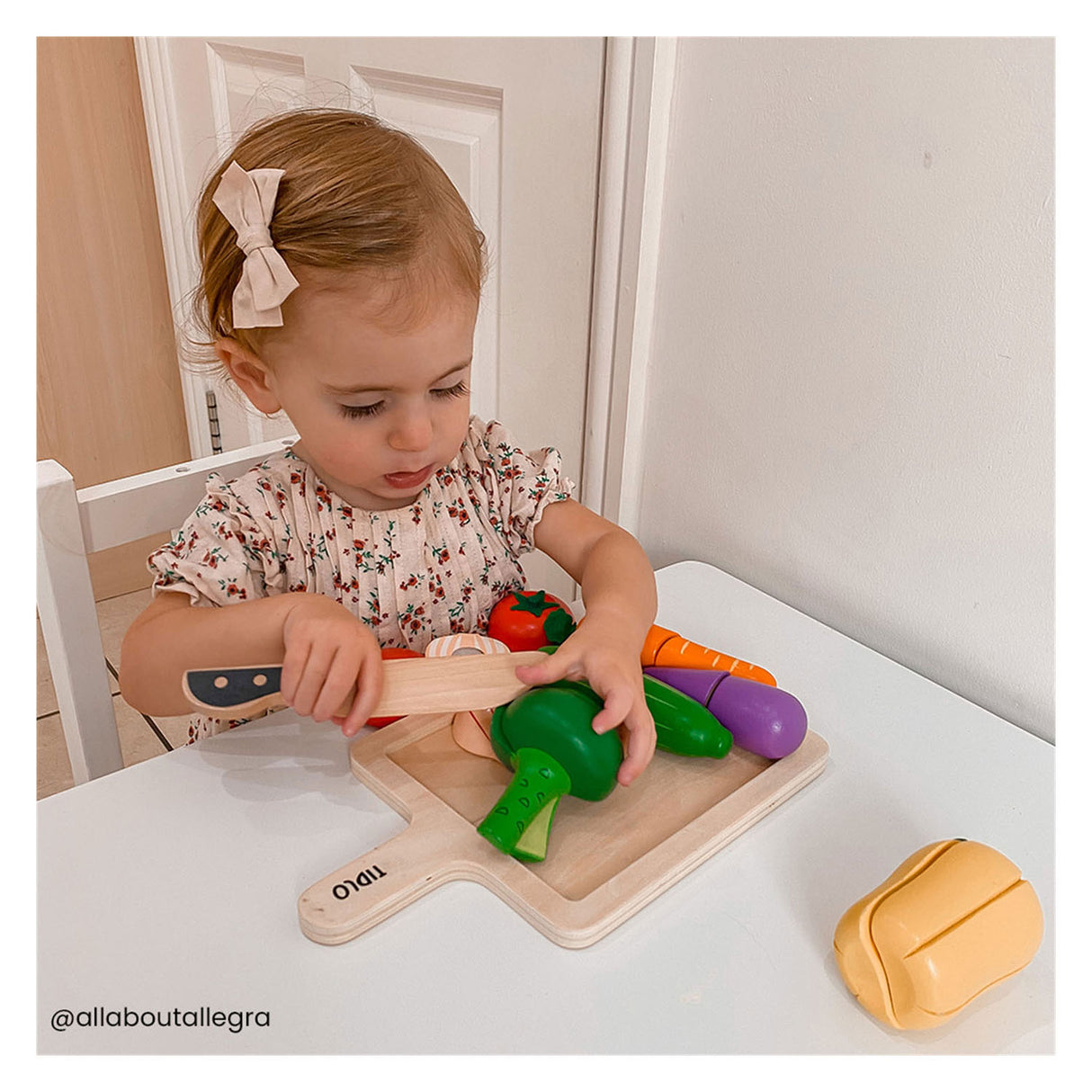 Tidlo wooden cutting vegetables play set, 20dlg.