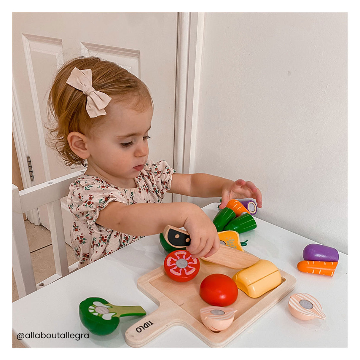 Tidlo wooden cutting vegetables play set, 20dlg.