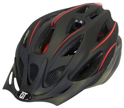 QTCYCHECTECH Bicycle helmet unisex matte black red size M