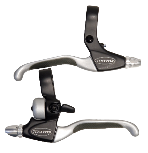 Tektro CL530TS+CL533RT Rollerbrake Hand Set Black Satin a 4 dita con campana (pacchetto sospeso)