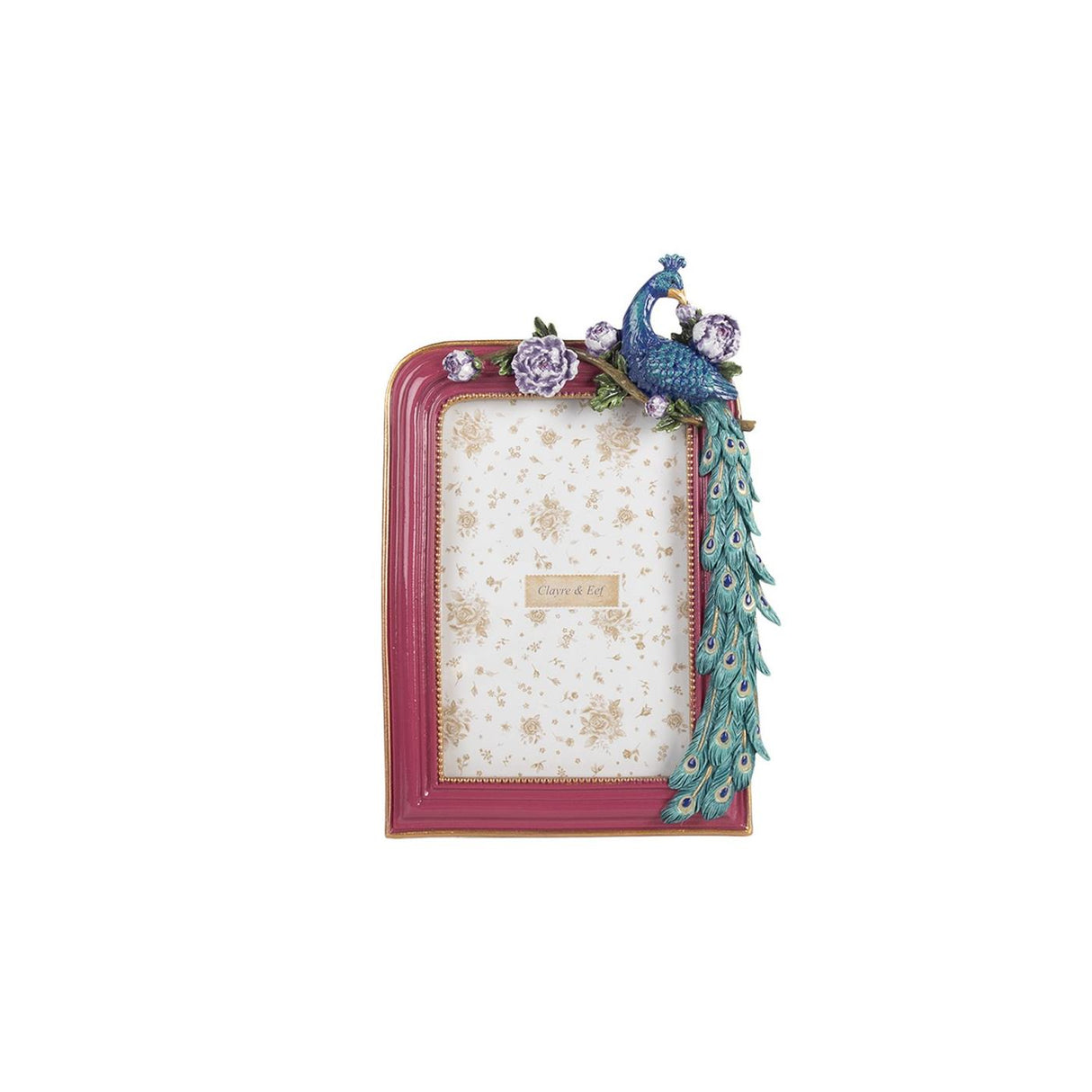 Clayre eef photo frame peacock 10x15cm