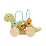 Bigjigs Holz Push Figur Diplodocus mat Perlenrahmen