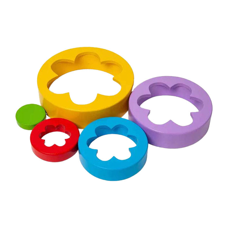 Bigjigs Holzblumentuerm, 5 Stk.
