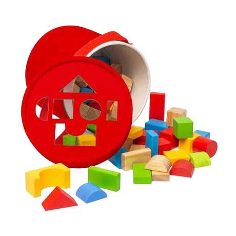 Bigjigs hëlze faarweg Bausteng, 80 Stéck.