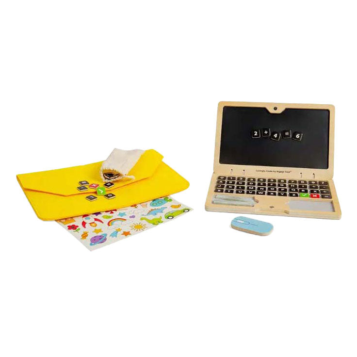 Bigjigs Holzspiller Laptop Set, 95 Stéck.
