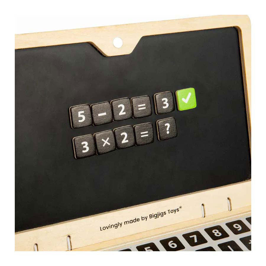 Bigjigs Holzspiller Laptop Set, 95 Stéck.