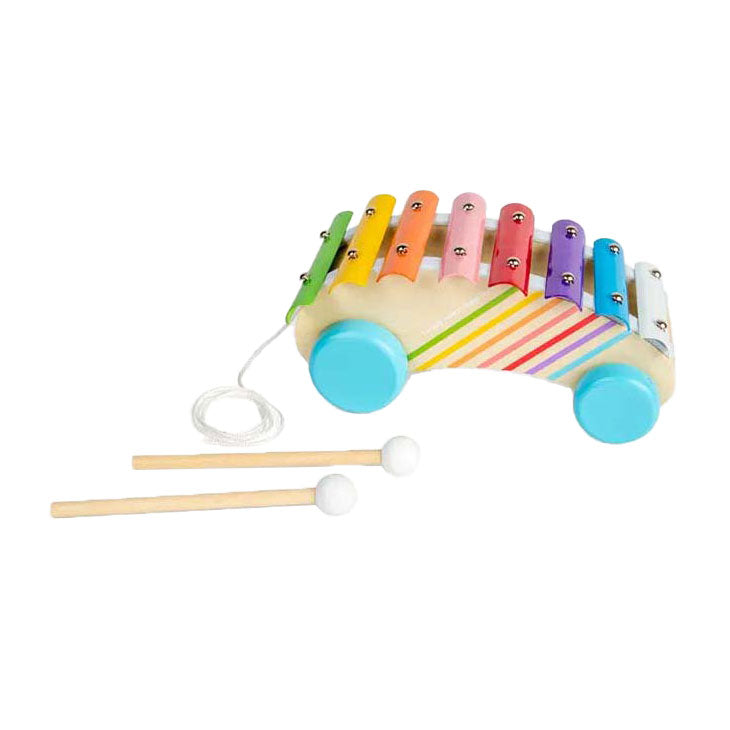 Bigjigs wooden pulling figure xylophone