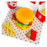 Bigjigs Holz Burger a Fritten Set, 48 Stéck.