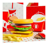 Bigjigs Holz Burger a Fritten Set, 48 Stéck.