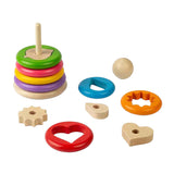 Bigjigs hëlze geheime Form Stacker, 16 Stéck.
