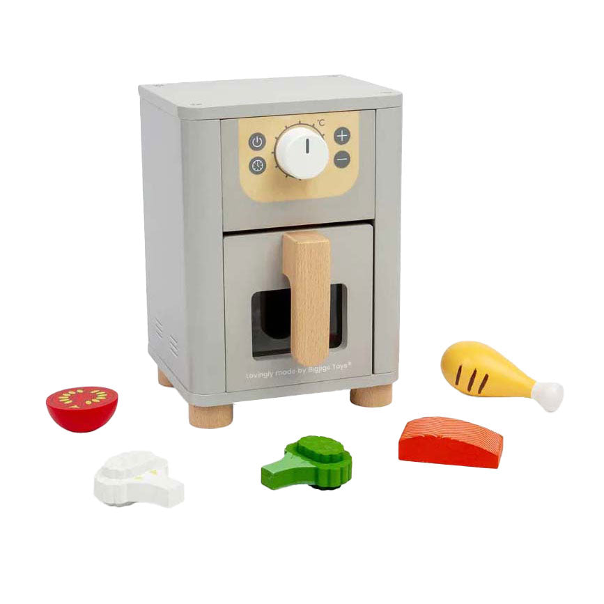 Bigjigs Holz-Luftfritteusen-Spielset, 5-teilig.