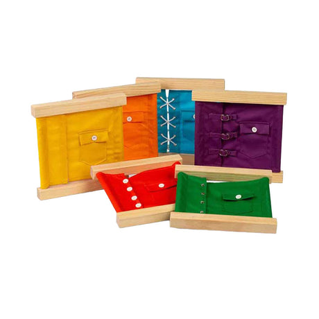 Bigjigs Holzschlauch a Knäppercher, 6 Stéck.