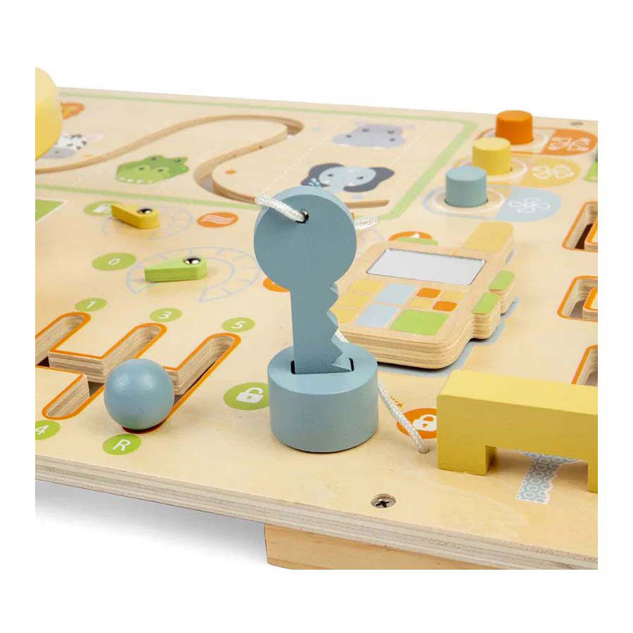 Bigjigs wooden jungle activity board