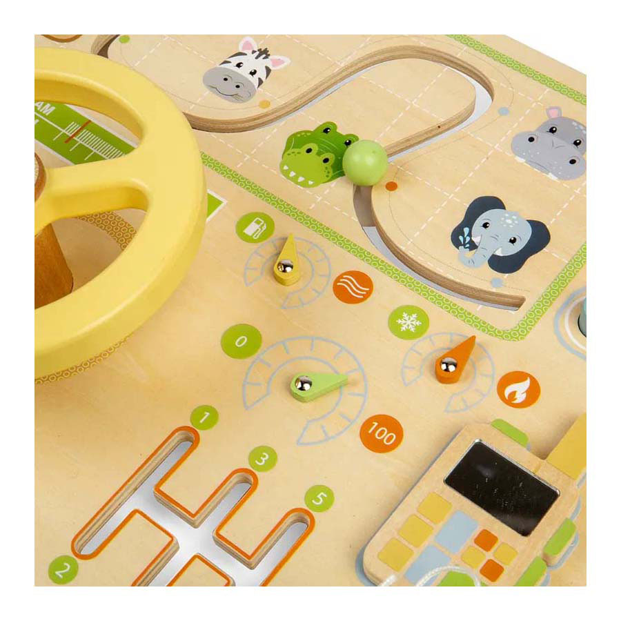 Bigjigs wooden jungle activity board