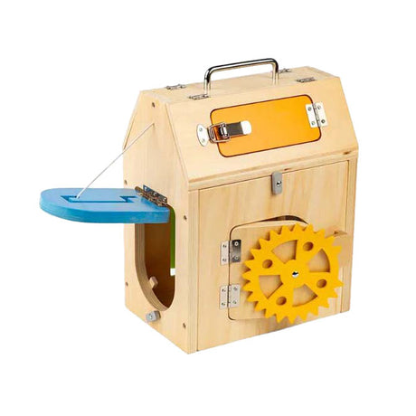 Bigjigs Holzhaus mat Schleisen a Bolzen, 5 Stéck.