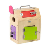 Bigjigs wooden house with locks and bolts, 5 pcs.