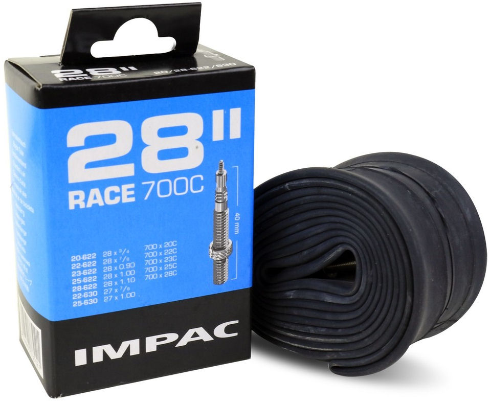 Impac Inner Tube (par Schwalbe) Race SV28, 28x1 Etro 20 28-622 630, Valve: Français 40 mm