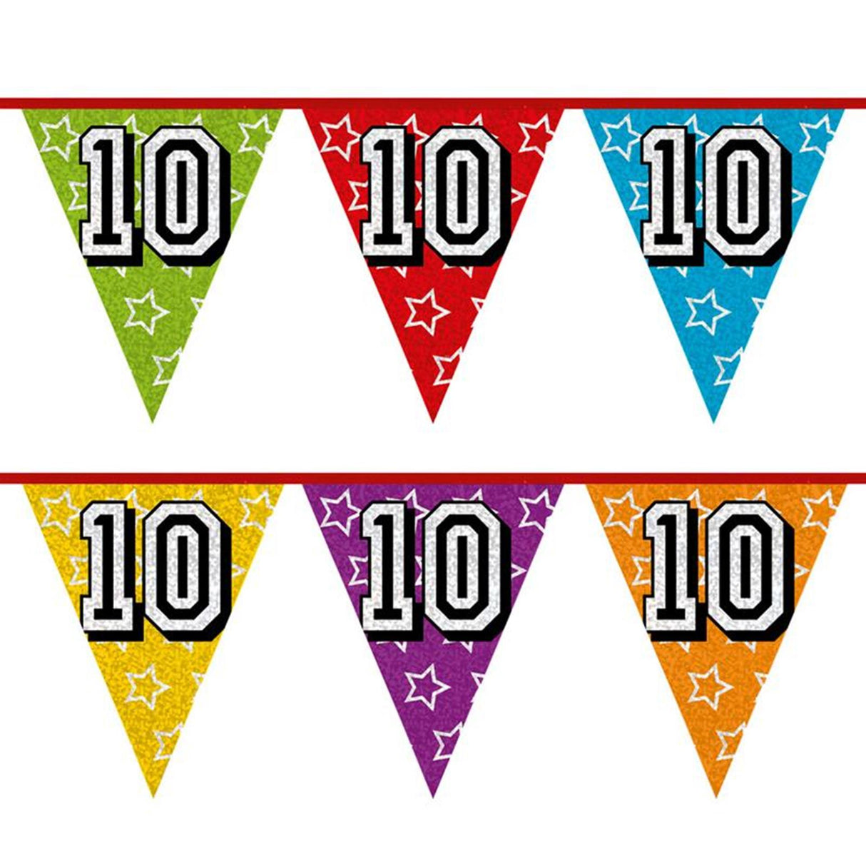 Boland Holographic Flag Bunting 10 years 8 meters