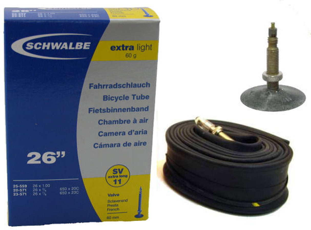 Tube intérieur de Schwalbe SV11 26 20 25-559 571 60 mm Valiel