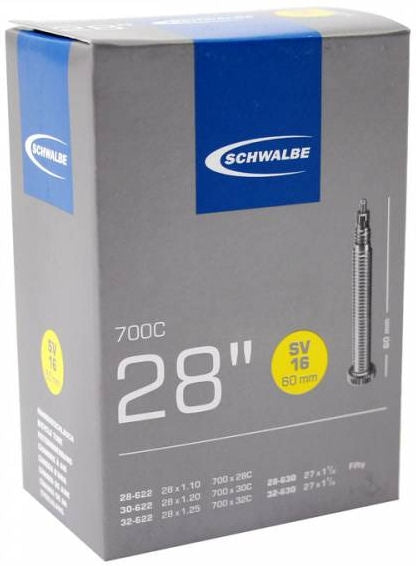 Schwalbe Tubo interno SV16 28 28 32-622 630 60 mm Válvula