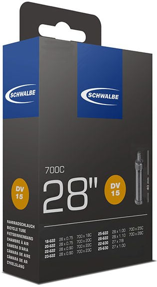 Schwalbe Inner Tube DV15 28 tum Race 18 25-622 DV 40 mm