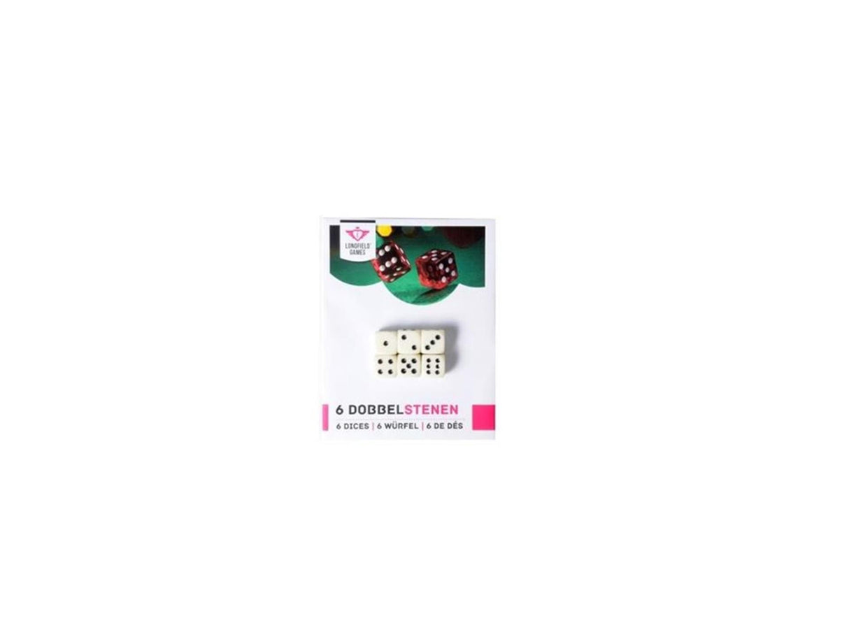 Dés Longfield 16mm 6pcs sur carte