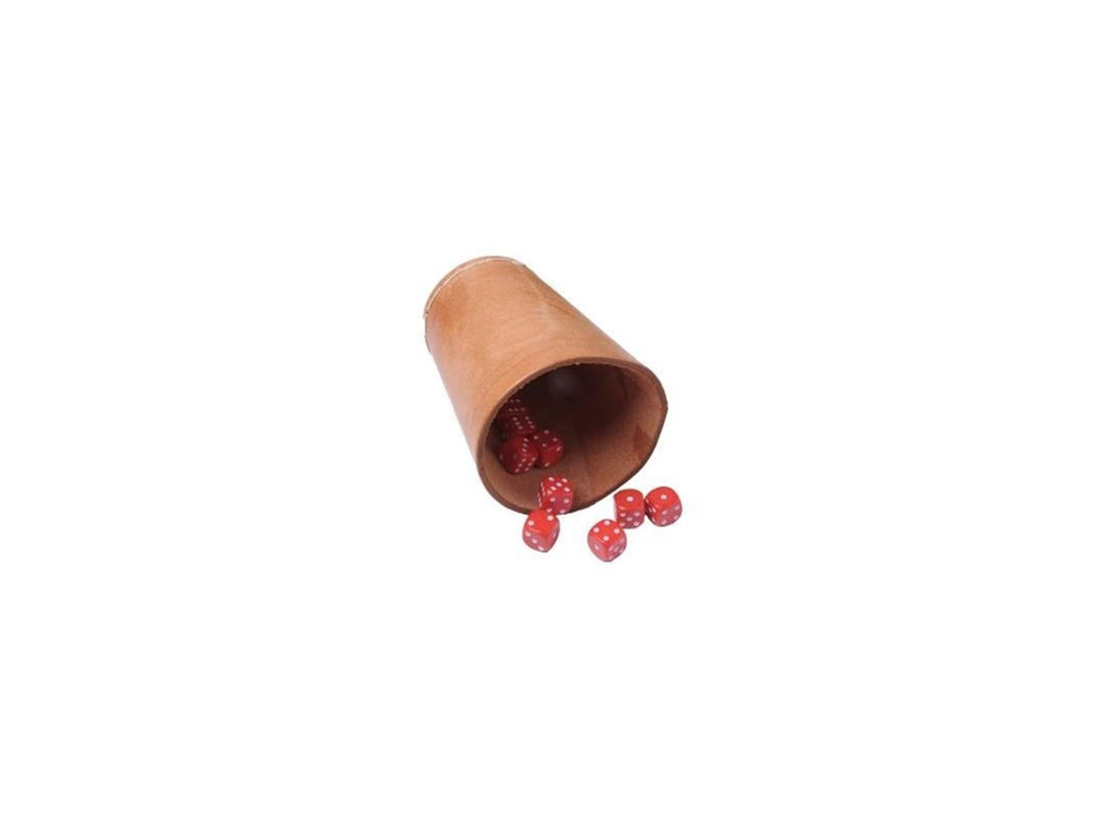 Copo de pôquer Longfield 10 cm couro marrom