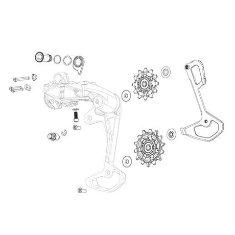 Sram Derailleur S100 Eagle Plate Half Mount Black