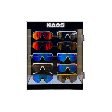 Naos glasses display 10 glasses