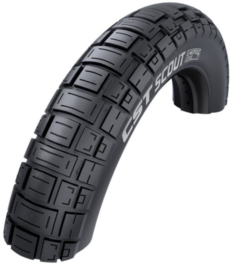 CST Buitenband scout 20x4.00 fatbike zwart met reflex