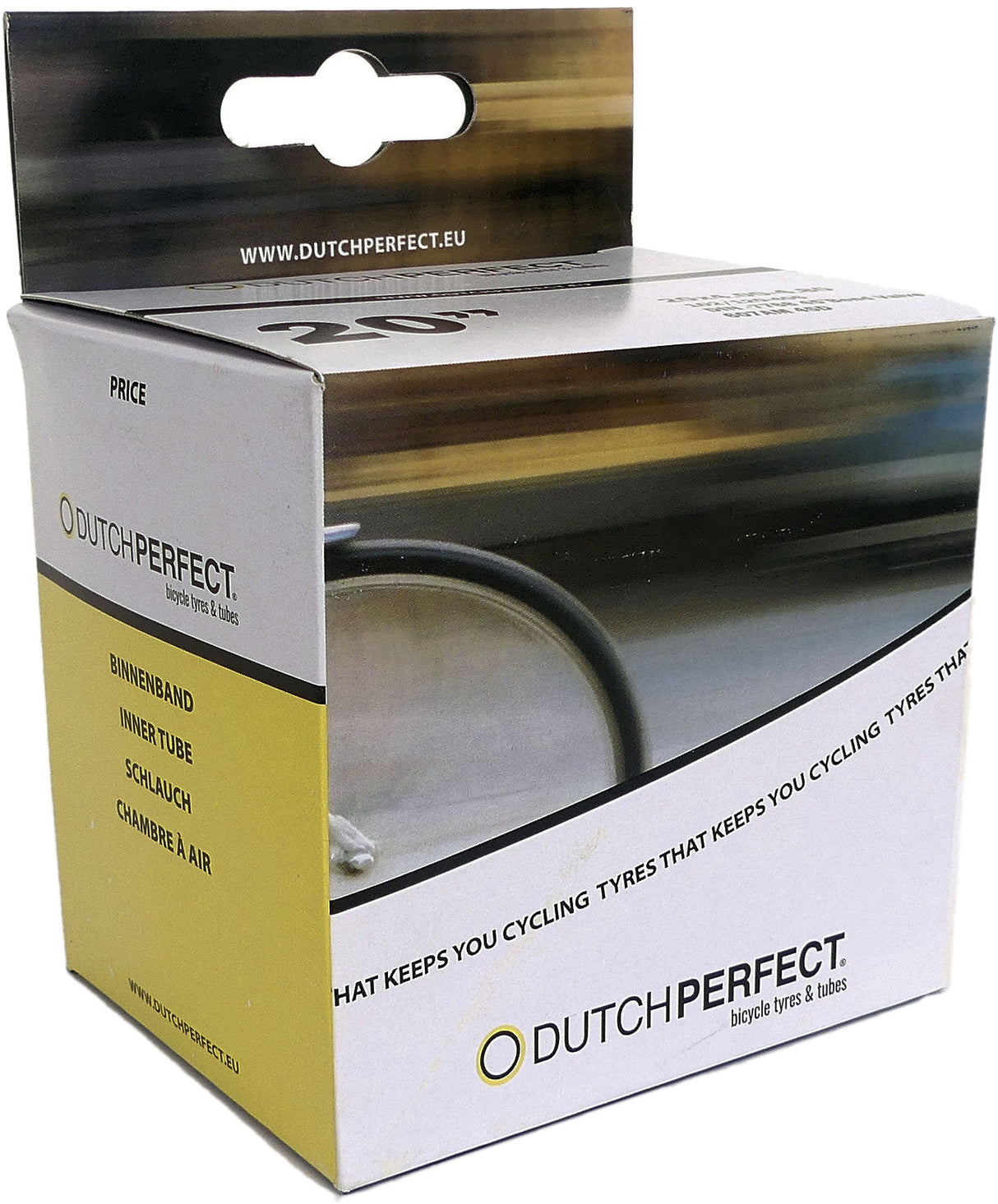 DutchPerfect inner tube Dutch Perfect Fatbike 20 x 4.00 40-540 mm AV Bent 45 ° Black