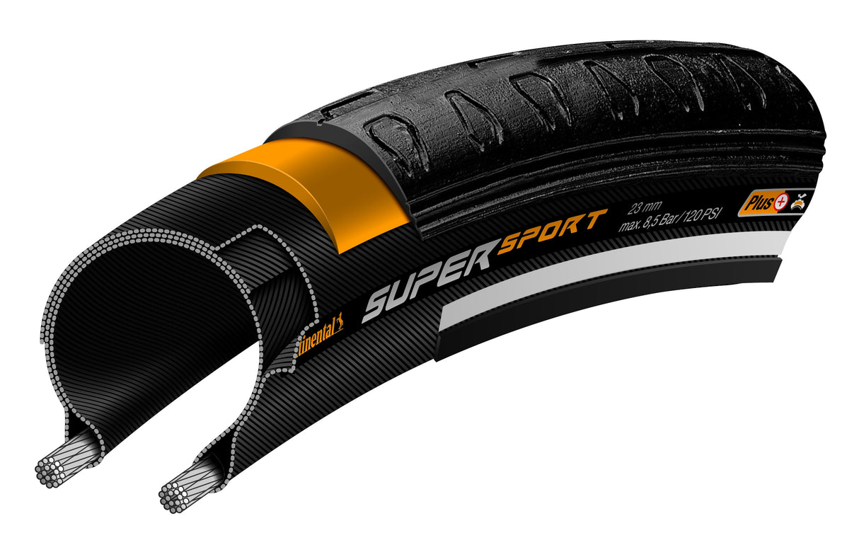 Continental Super Sport Plus Racefietsband 700x25C Draadband Zwart