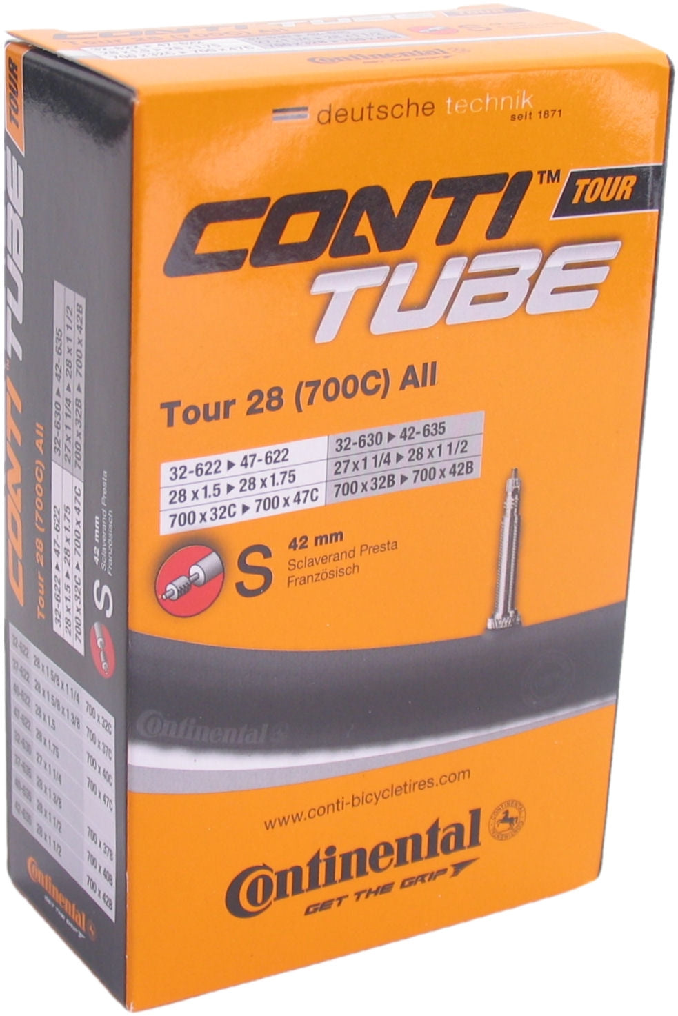 Continental inner tube SV17 28 inch 32 47-622 SV 42 mm