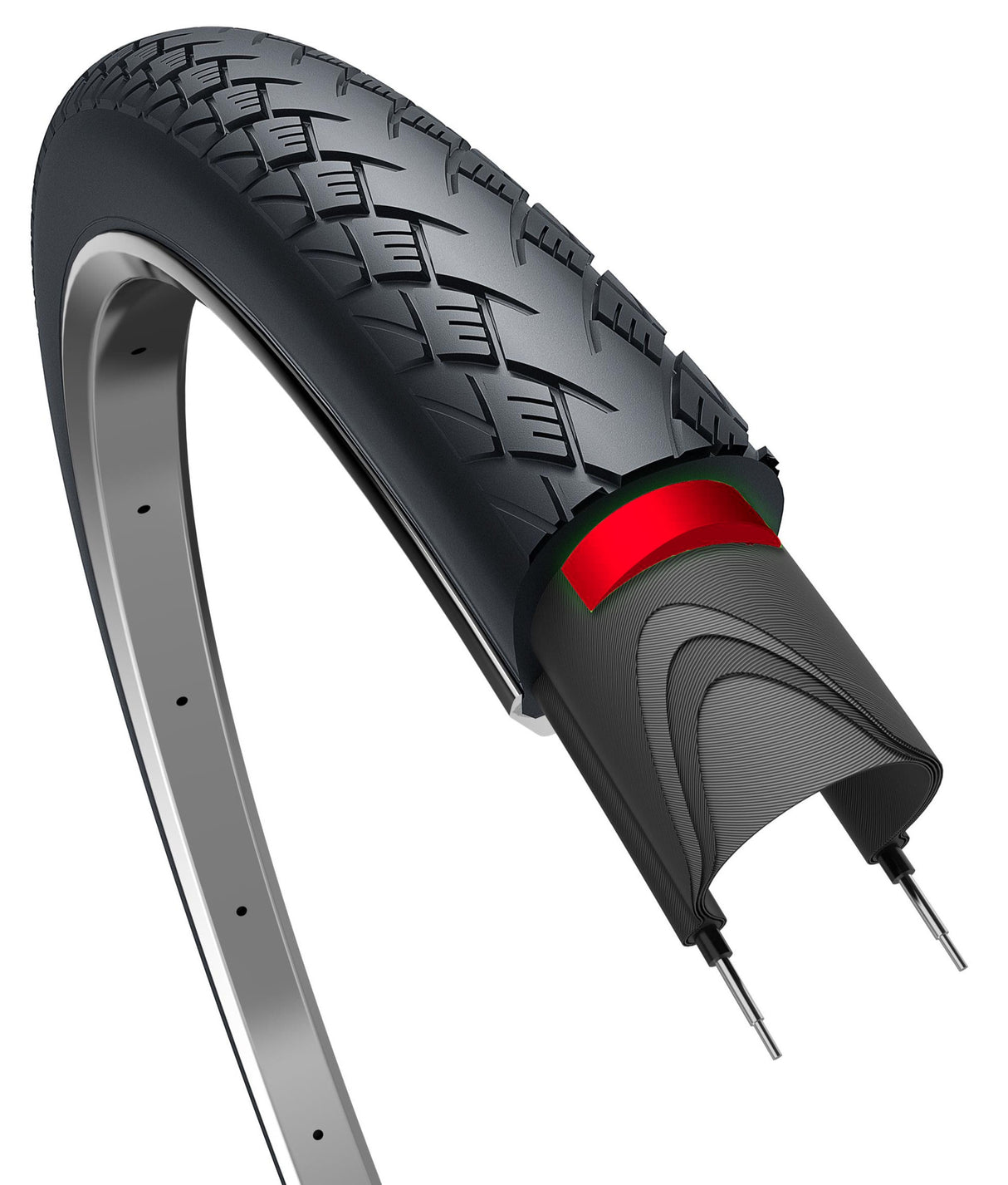 Edge Tire Metro Protect plus 28 x 1,40 37-622 mm črne z odsevom