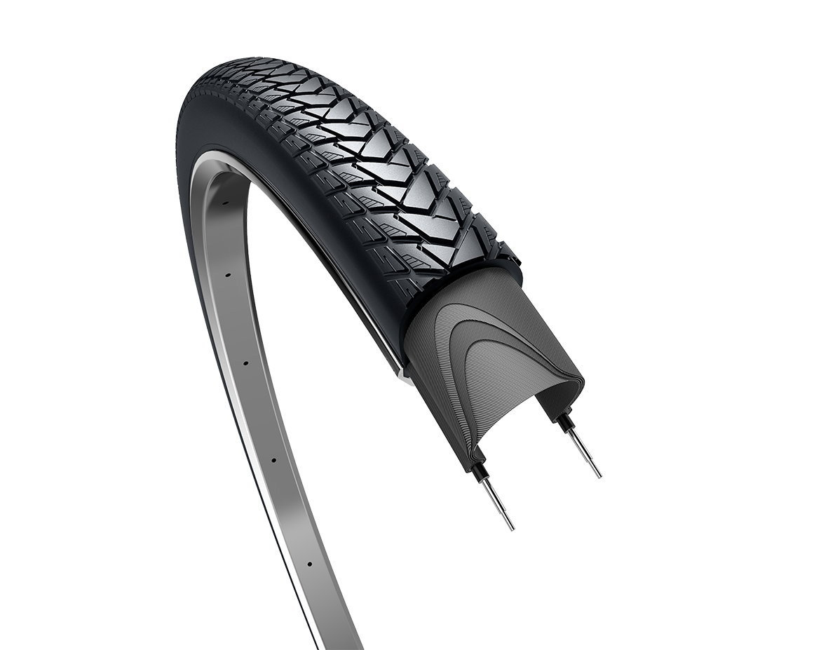 Edge Tire Traveler Basic 28 x 1,40 37-622 mm sort med refleksion