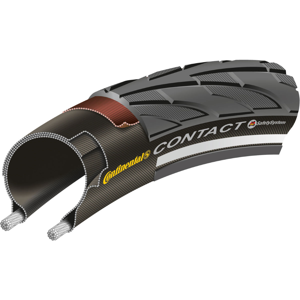 Tire extérieure de contact continental - City Bike - Black