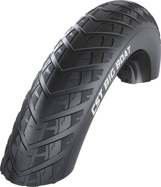 Cst Buitenband boat 20x4.00 fatbike zwart met reflex