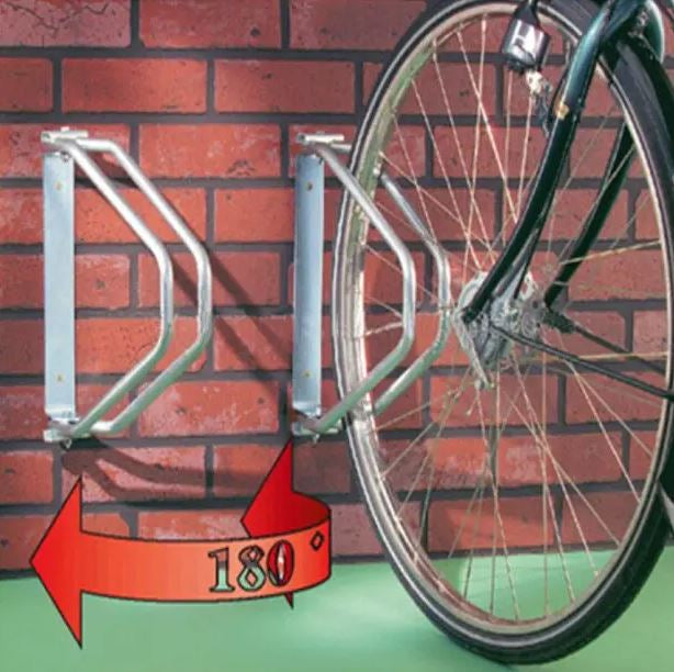 Edge adjustable bicycle rack for 1 bicycle wall mounting