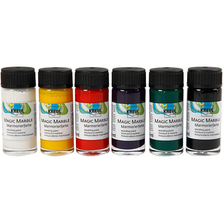 Péint marmair draíochta cuideachta Creativ, 6x20ml