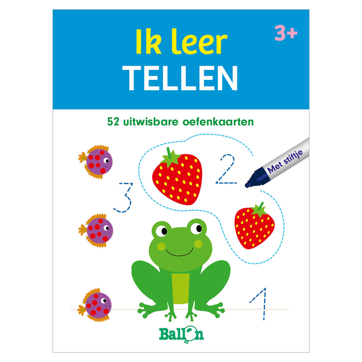 Balloon playing and learning cards (with marker) - I learn to count