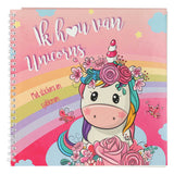 Mondikaarten sticker and stencil book I love unicorns
